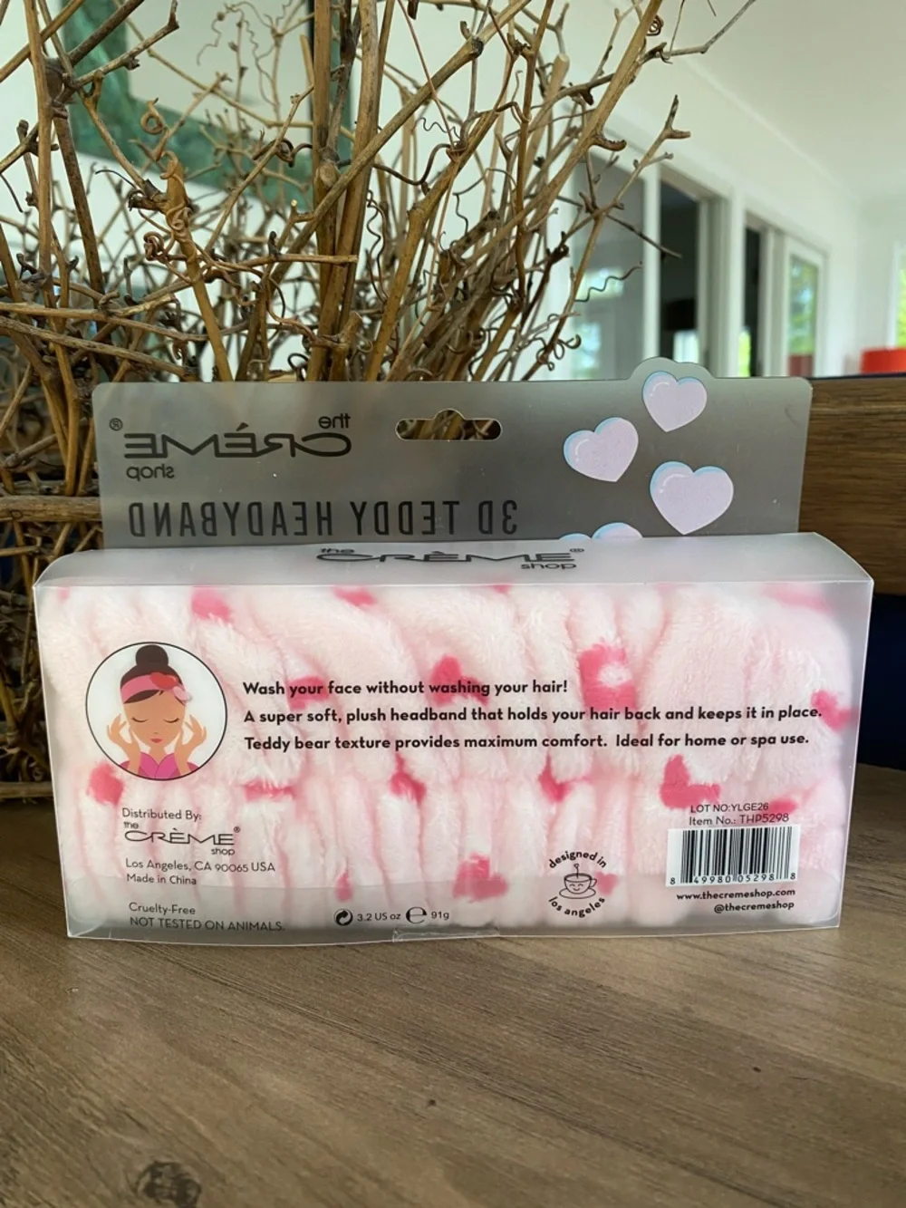 the CRÈME Shop Plushie Spa 3D Teddy Heart Headband